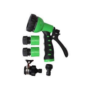 Garden Hose Nozzle with Quick Connect Adapters & Faucet Connectors 7 Spraying Settings